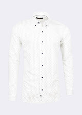 White - Navy Long Sleeve Shirt