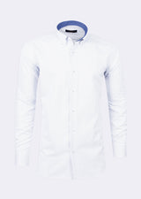 White - Navy Long Sleeve Shirt