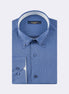 Navy - White Long Sleeve Shirt