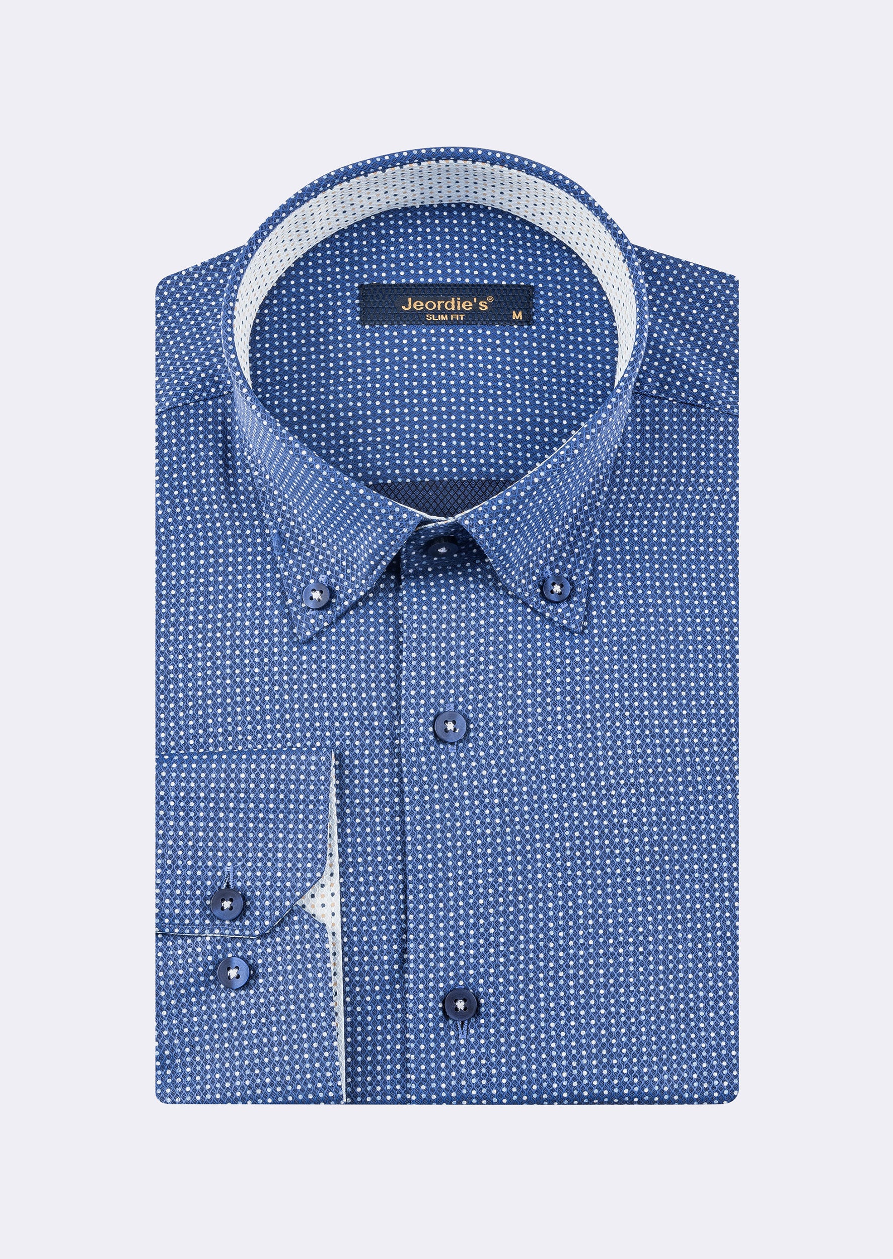 Navy - White Long Sleeve Shirt