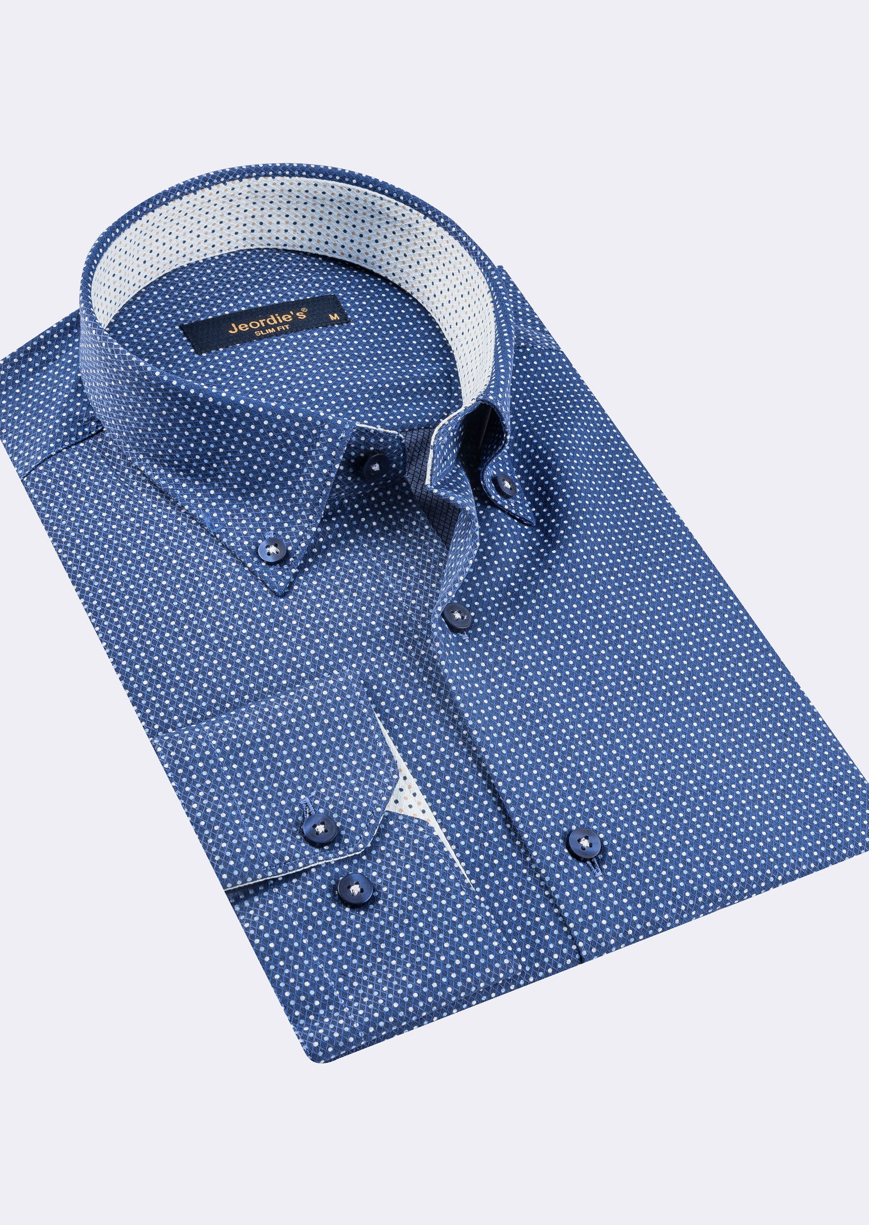 Navy - White Long Sleeve Shirt