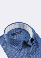 Navy - White Long Sleeve Shirt