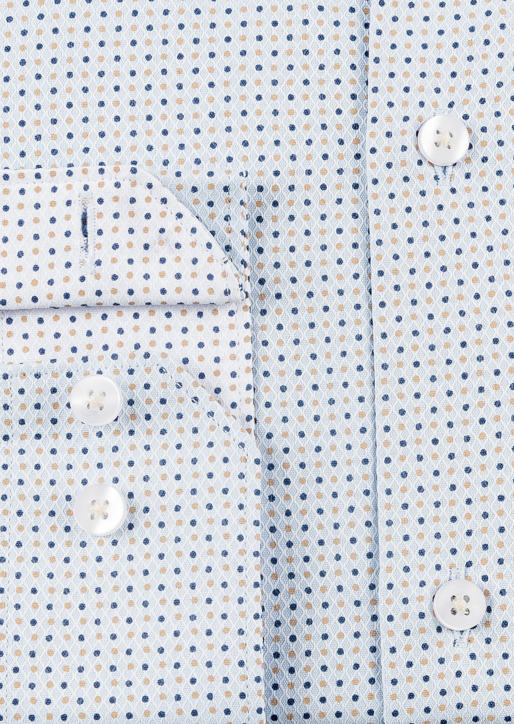 Blue - Beige Long Sleeve Shirt