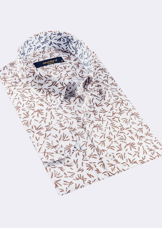 White - Brown Long Sleeve Shirt