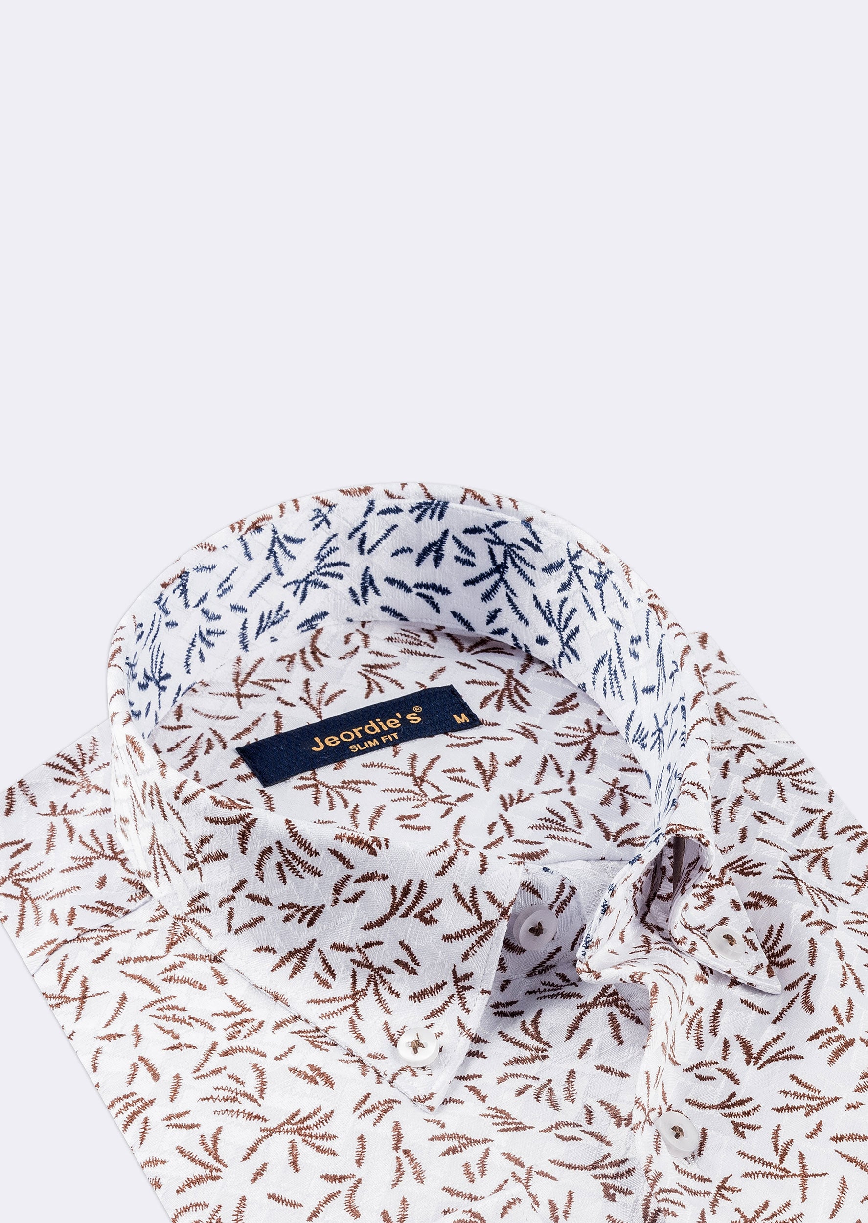White - Brown Long Sleeve Shirt