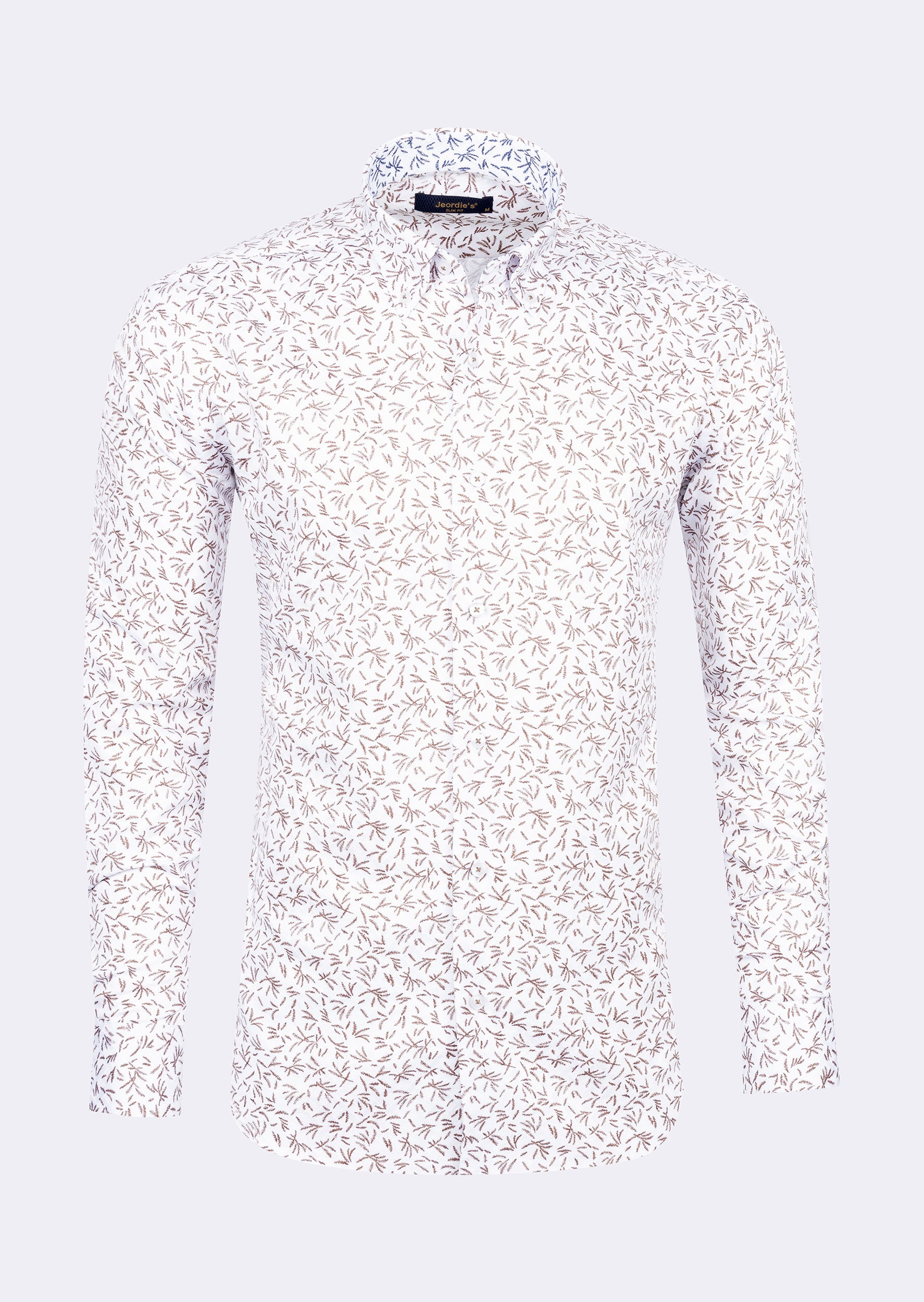 White - Brown Long Sleeve Shirt
