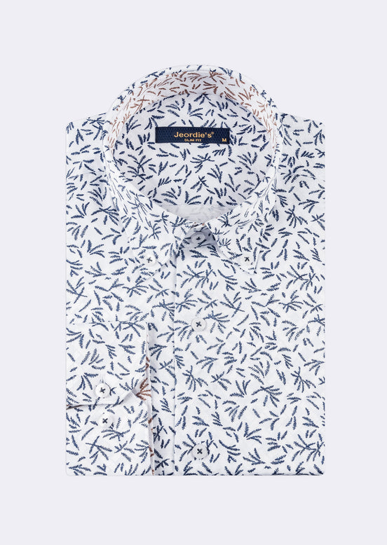 White - Navy Long Sleeve Shirt