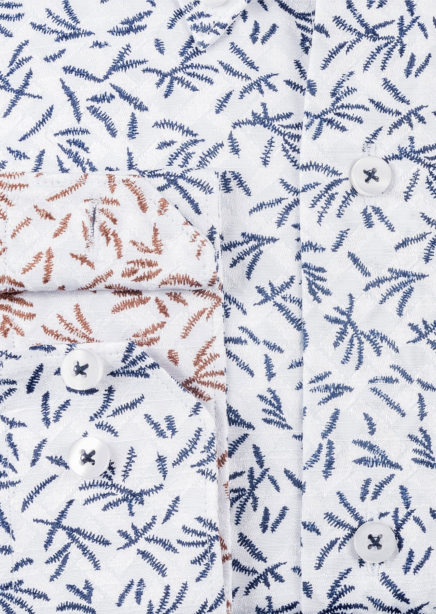 White - Navy Long Sleeve Shirt