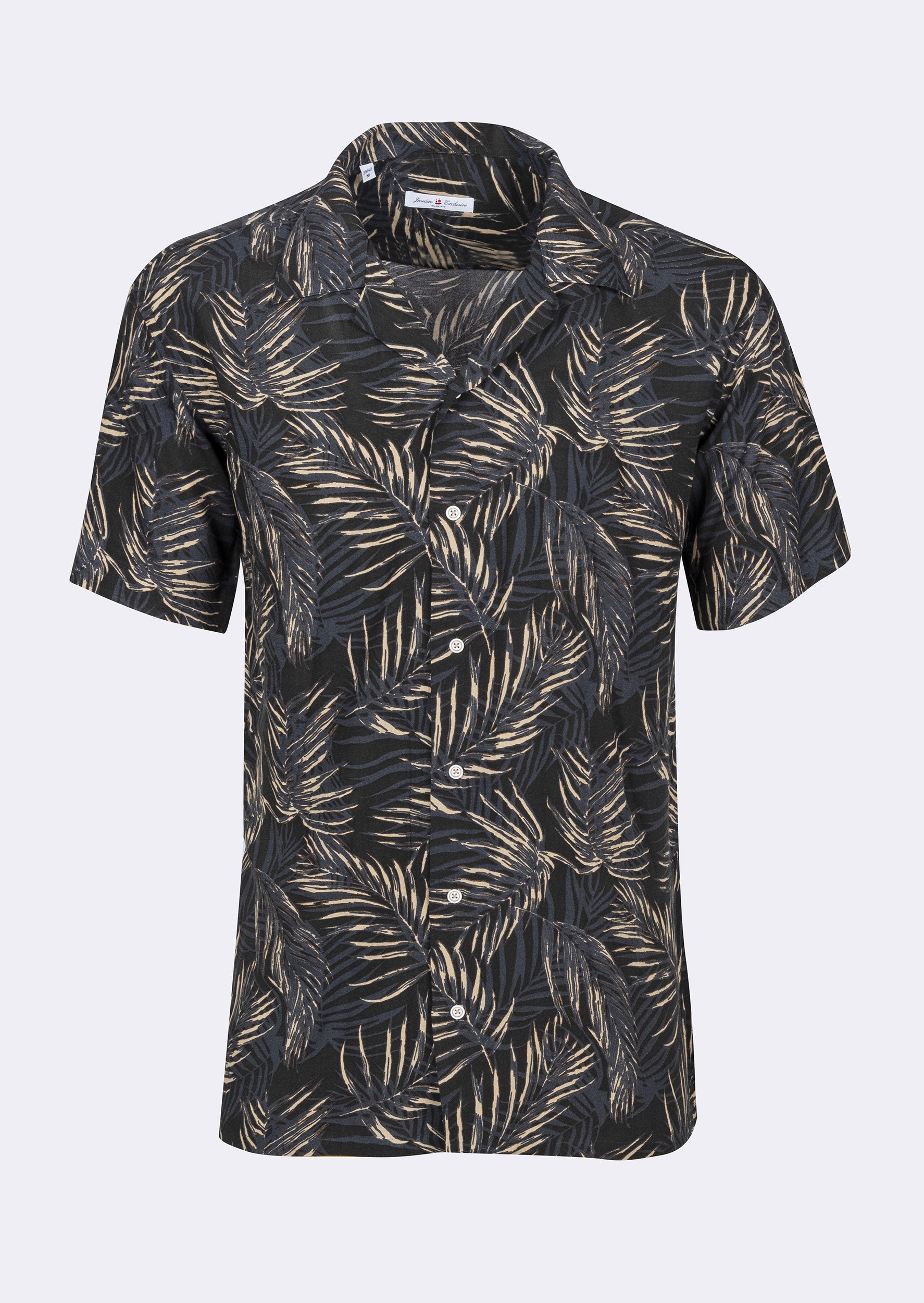 Black - Beige Short Sleeve Shirt