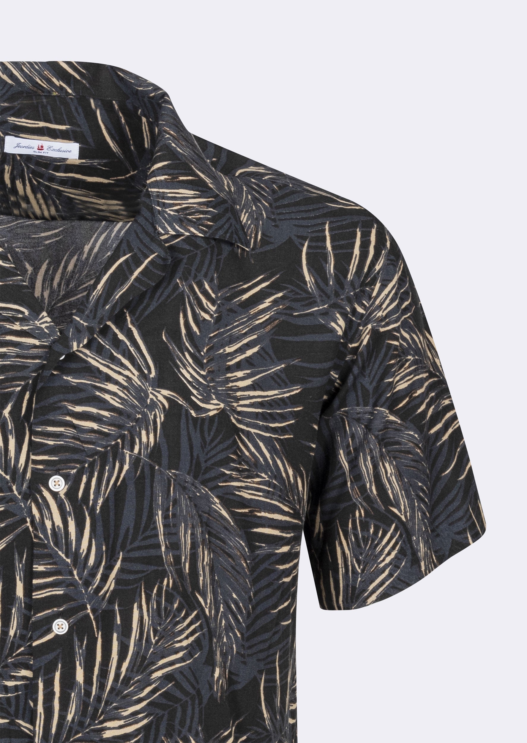 Black - Beige Short Sleeve Shirt