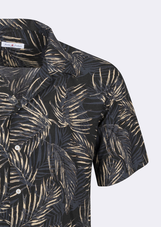 Black - Beige Short Sleeve Shirt