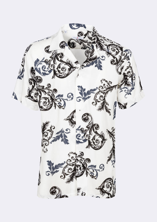 White - Grey Short Sleeve Shirt