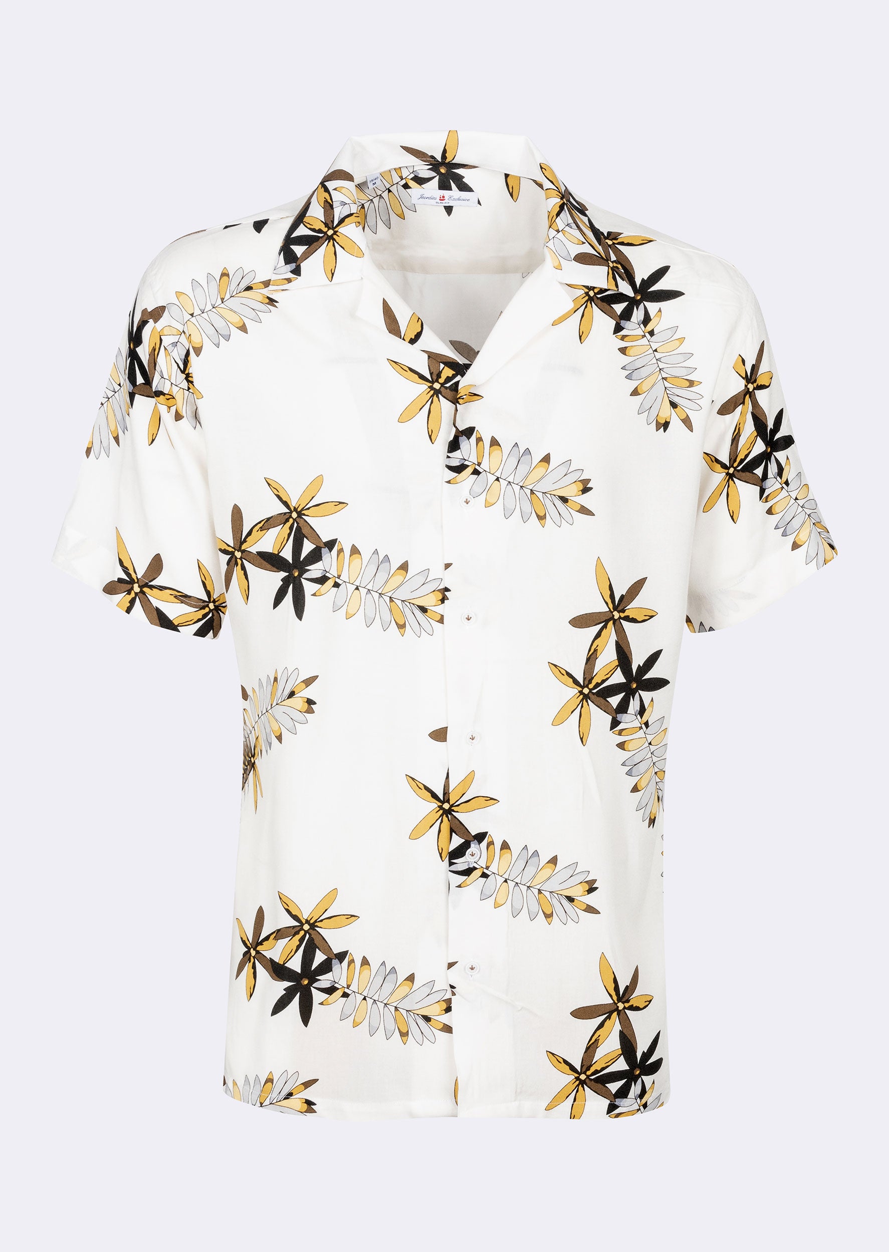 White - Yellow Short Sleeve Shirt