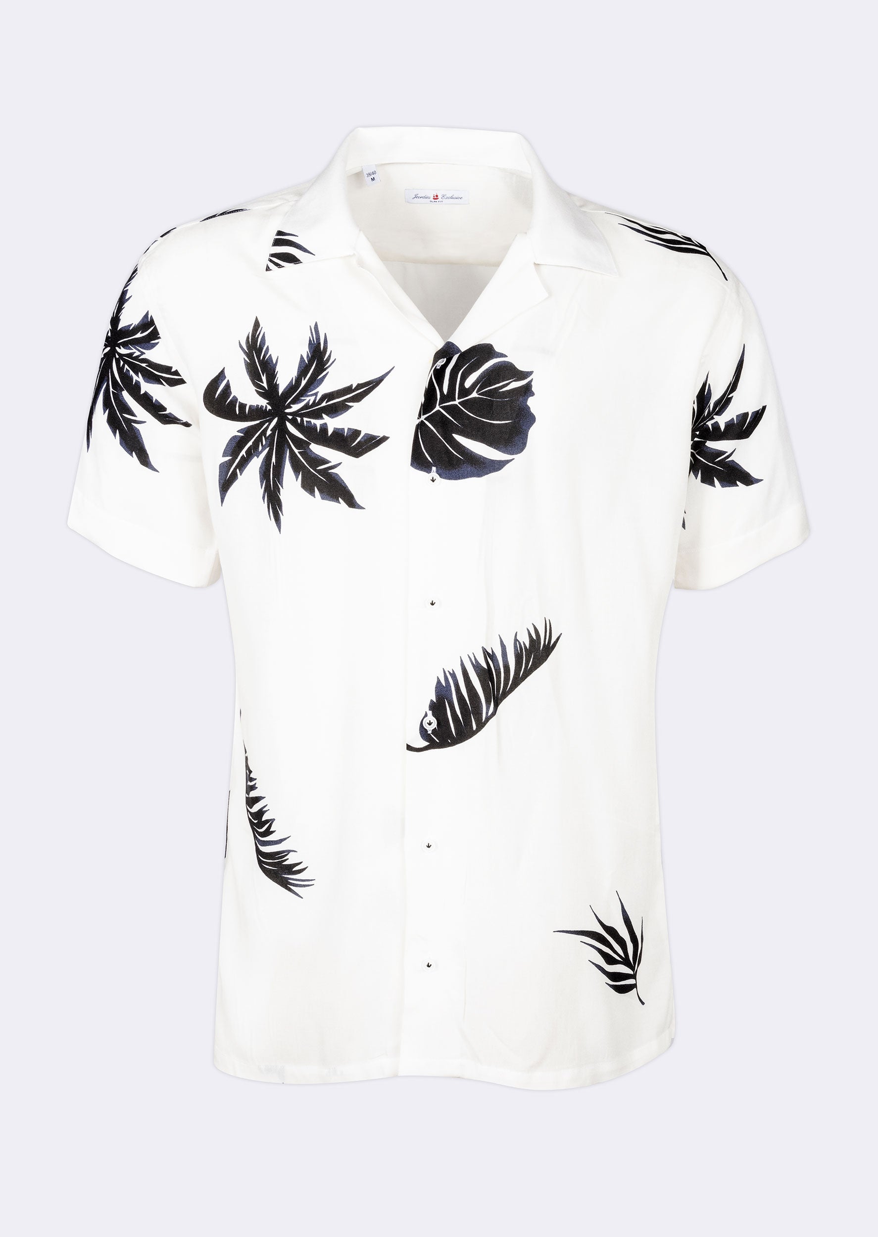 White - Dark Navy Short Sleeve Shirt