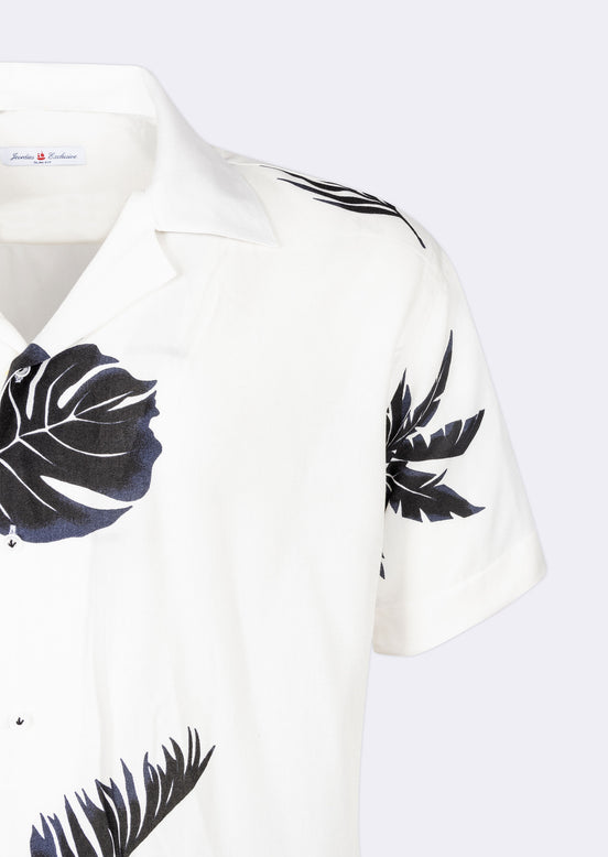White - Dark Navy Short Sleeve Shirt
