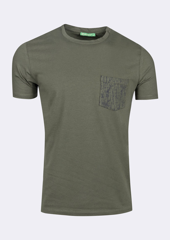 Khaki Crew Neck T-shirt