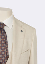 Beige Three-Piece Suit
