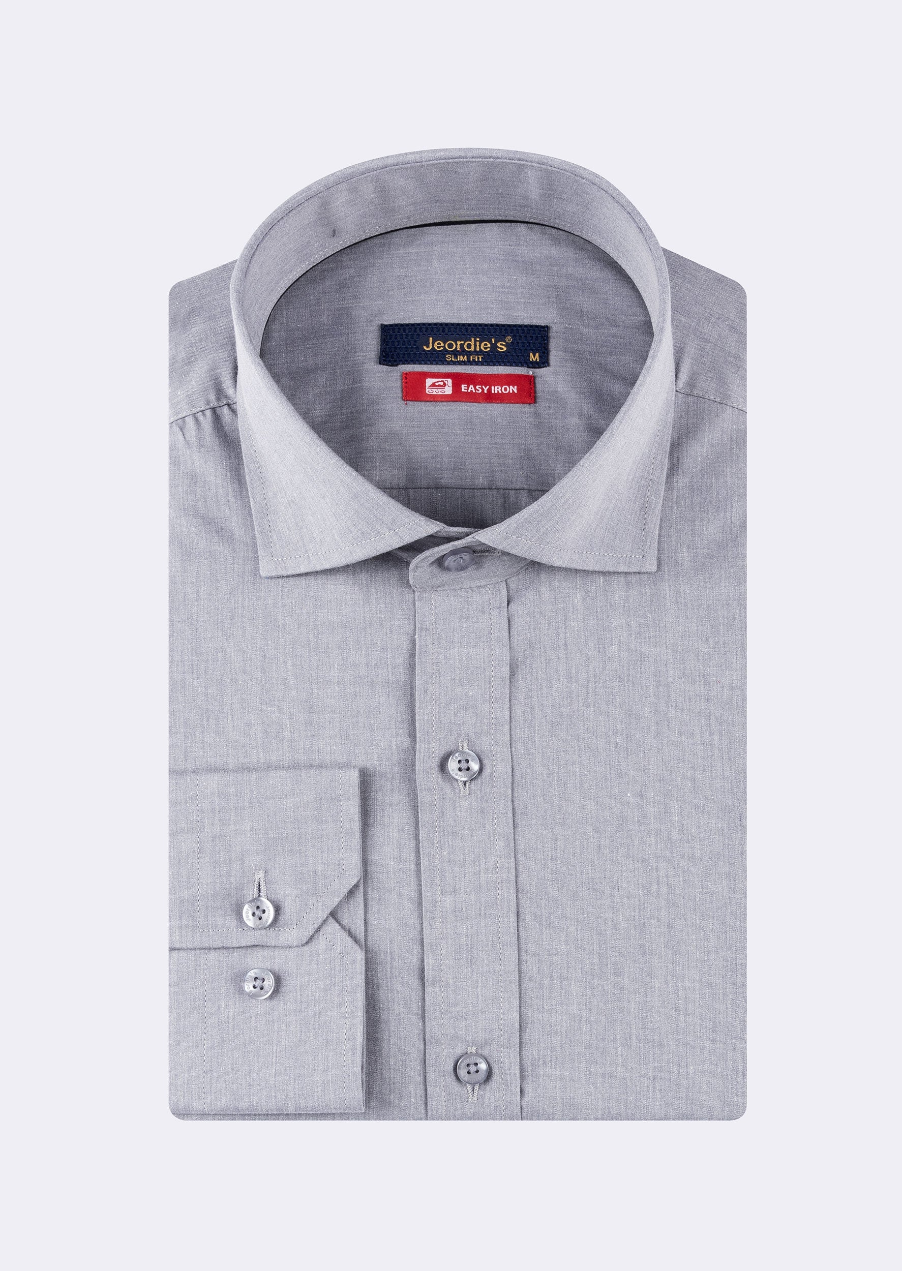 Grey Melange Long Sleeve Shirt