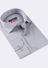 Grey Melange Long Sleeve Shirt