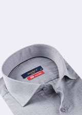 Grey Melange Long Sleeve Shirt