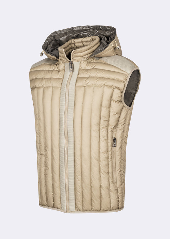 Beige Quilted Vest