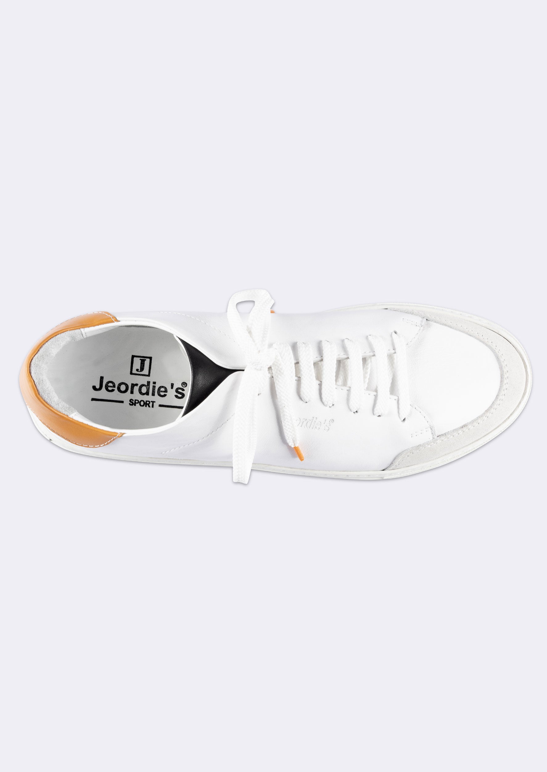 White - Orange Trainers