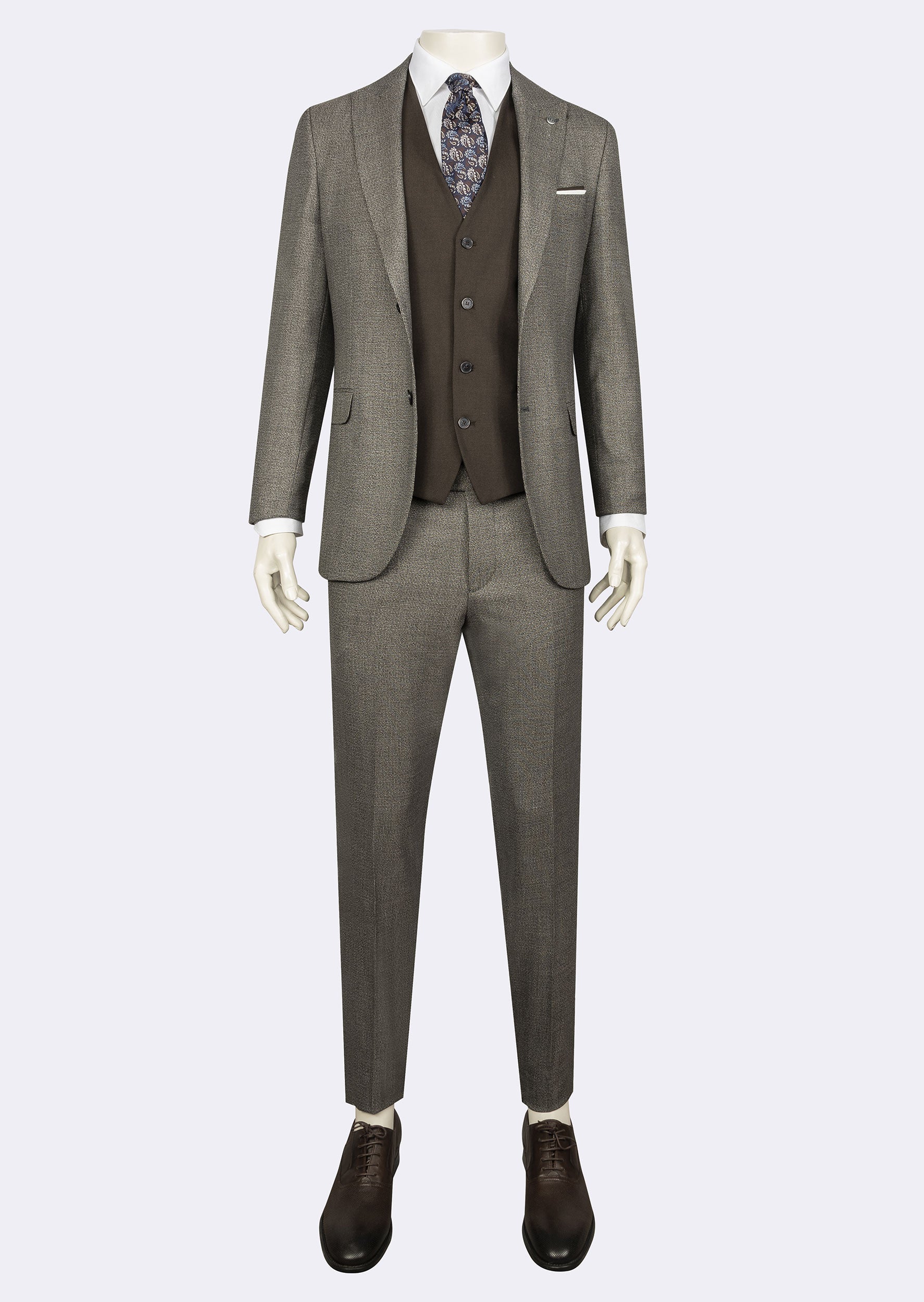 Brown Three-Piece Suit