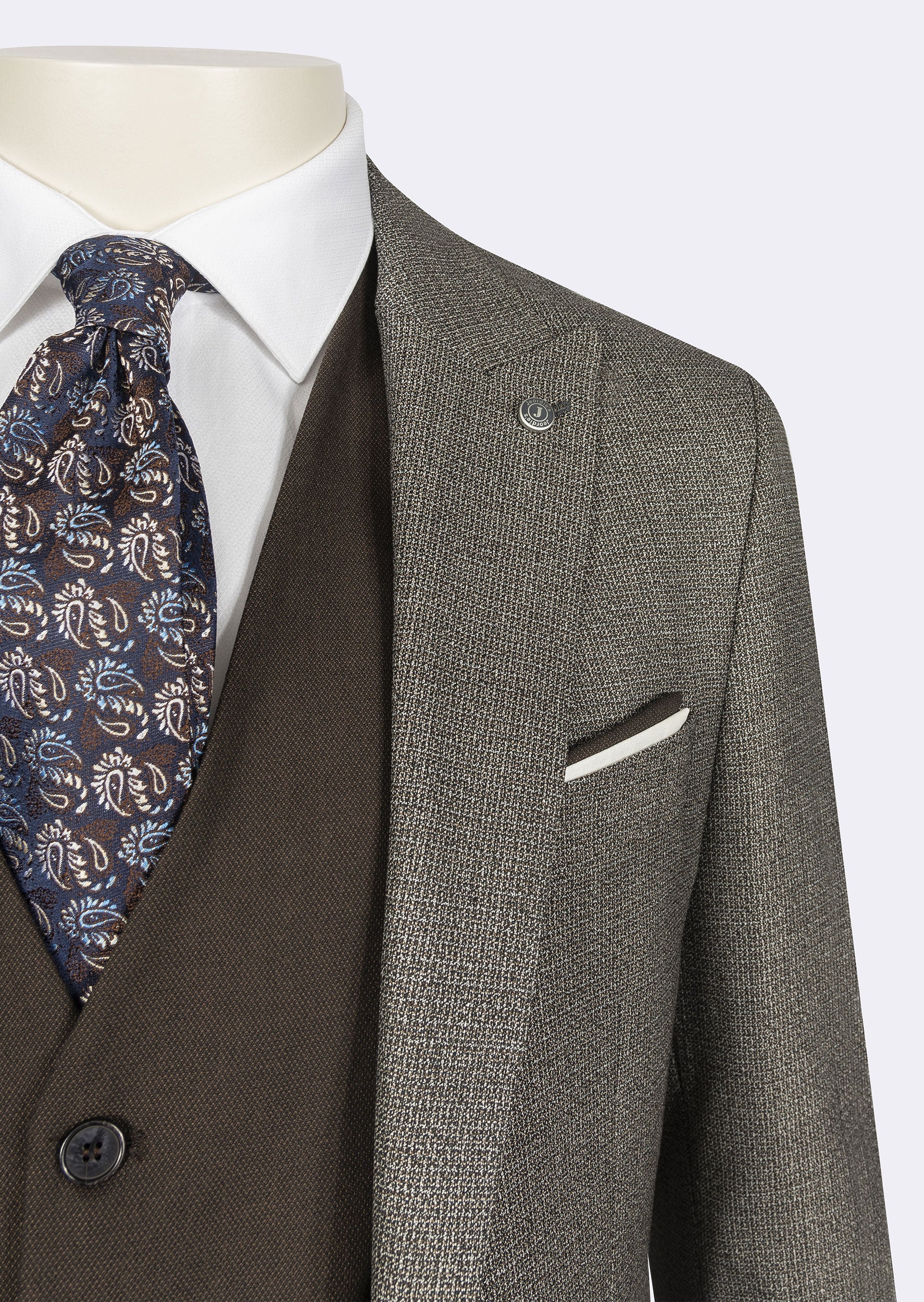 Brown Three-Piece Suit