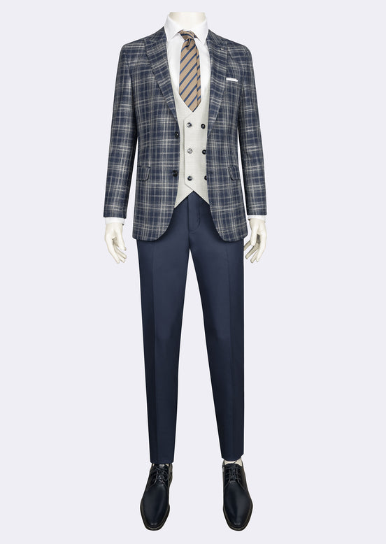 Light Navy Three-Piece Suit