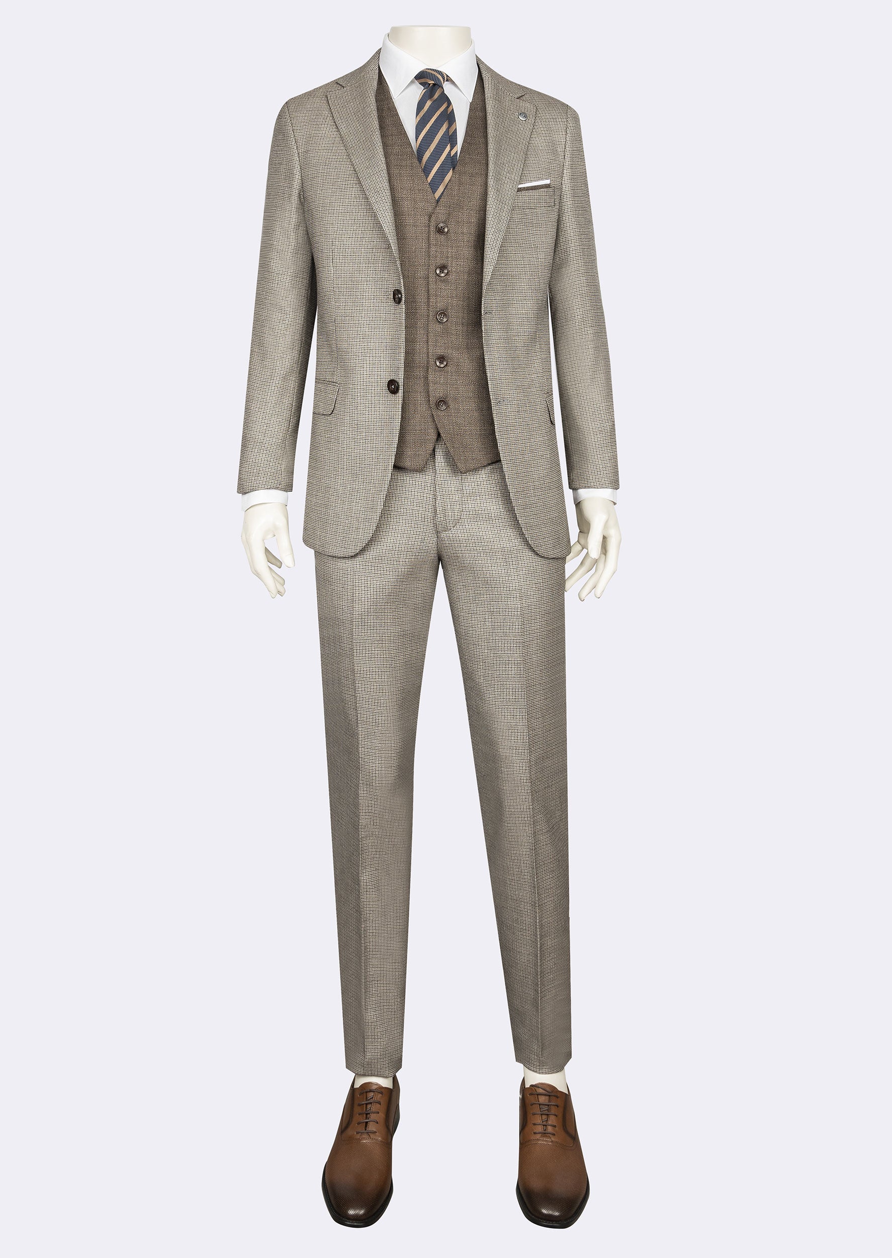 Brown Three-Piece Suit