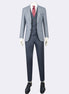 Blue Three-Piece Suit
