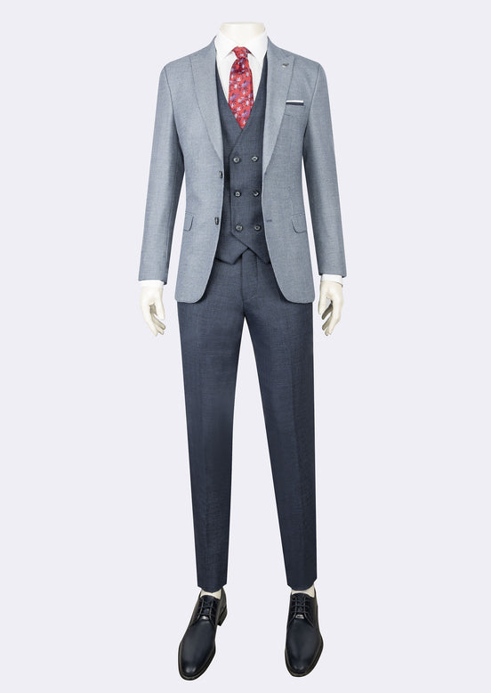 Blue Three-Piece Suit