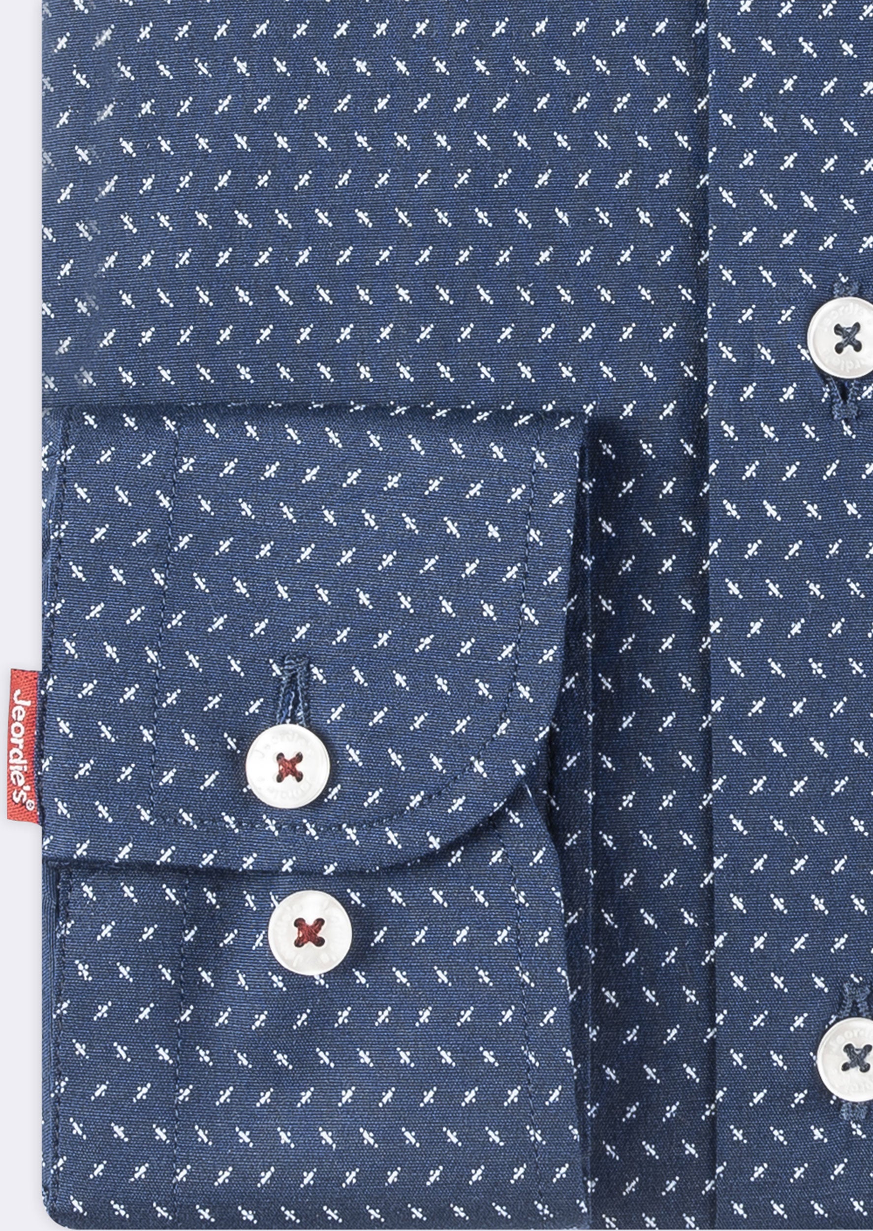 Navy - White Long Sleeve Shirt