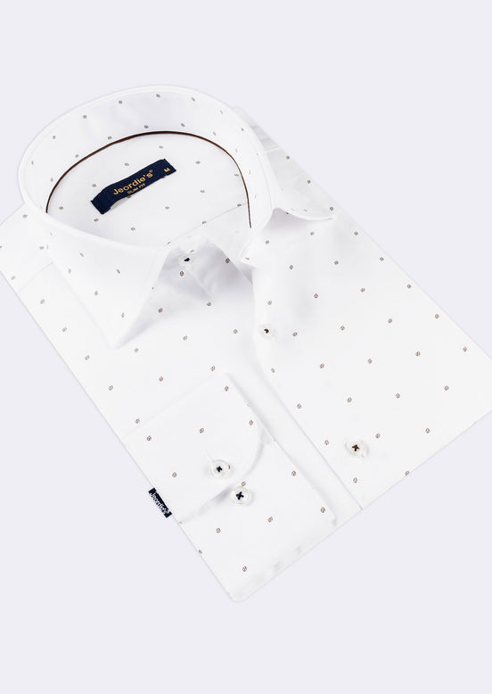 White - Beige Long Sleeve Shirt