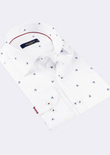White - Navy Long Sleeve Shirt