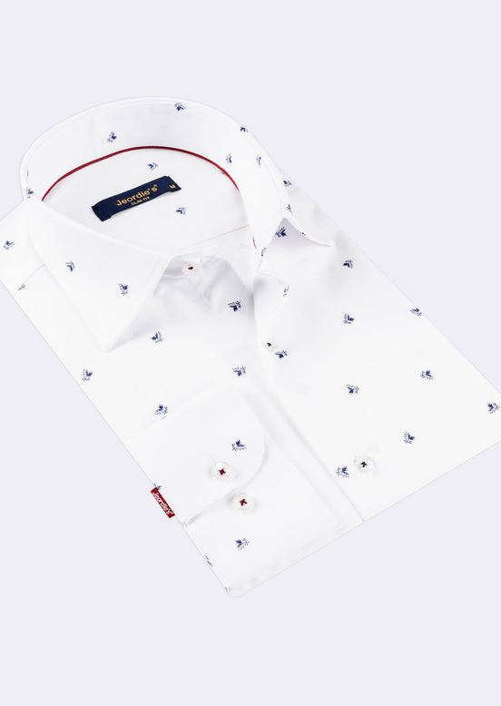 White - Navy Long Sleeve Shirt