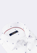 White - Navy Long Sleeve Shirt