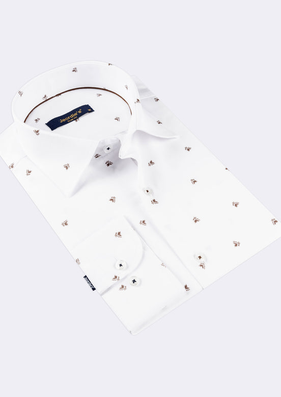 White - Beige Long Sleeve Shirt