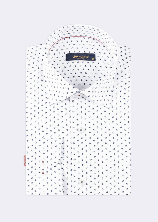 White - Navy Long Sleeve Shirt