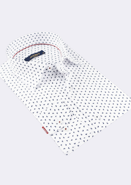 White - Navy Long Sleeve Shirt