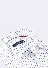 White - Navy Long Sleeve Shirt