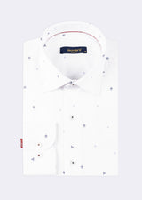 White - Navy Long Sleeve Shirt