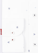 White - Navy Long Sleeve Shirt