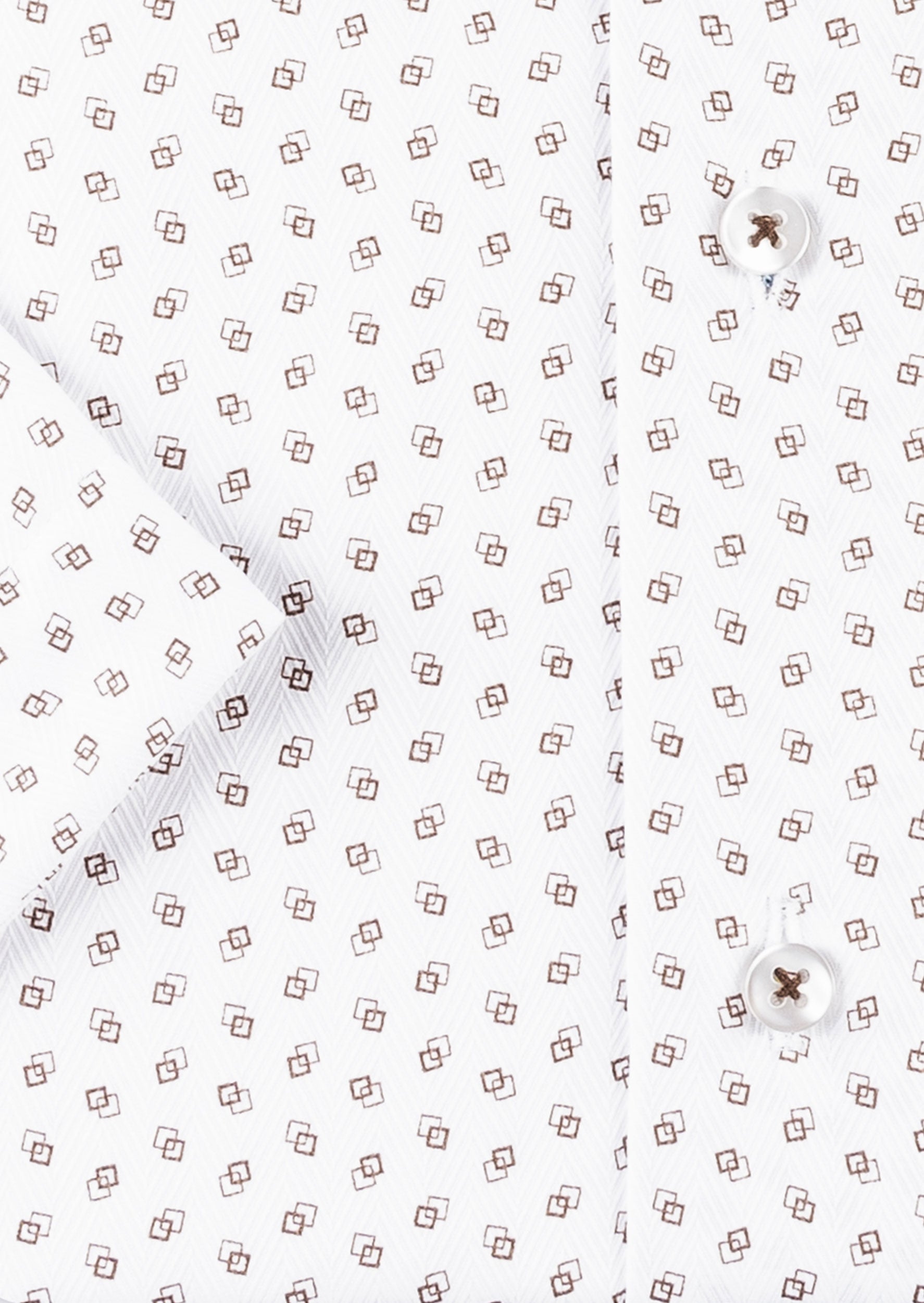 White - Brown Short Sleeve Shirt