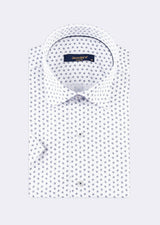 White - Navy Short Sleeve Shirt