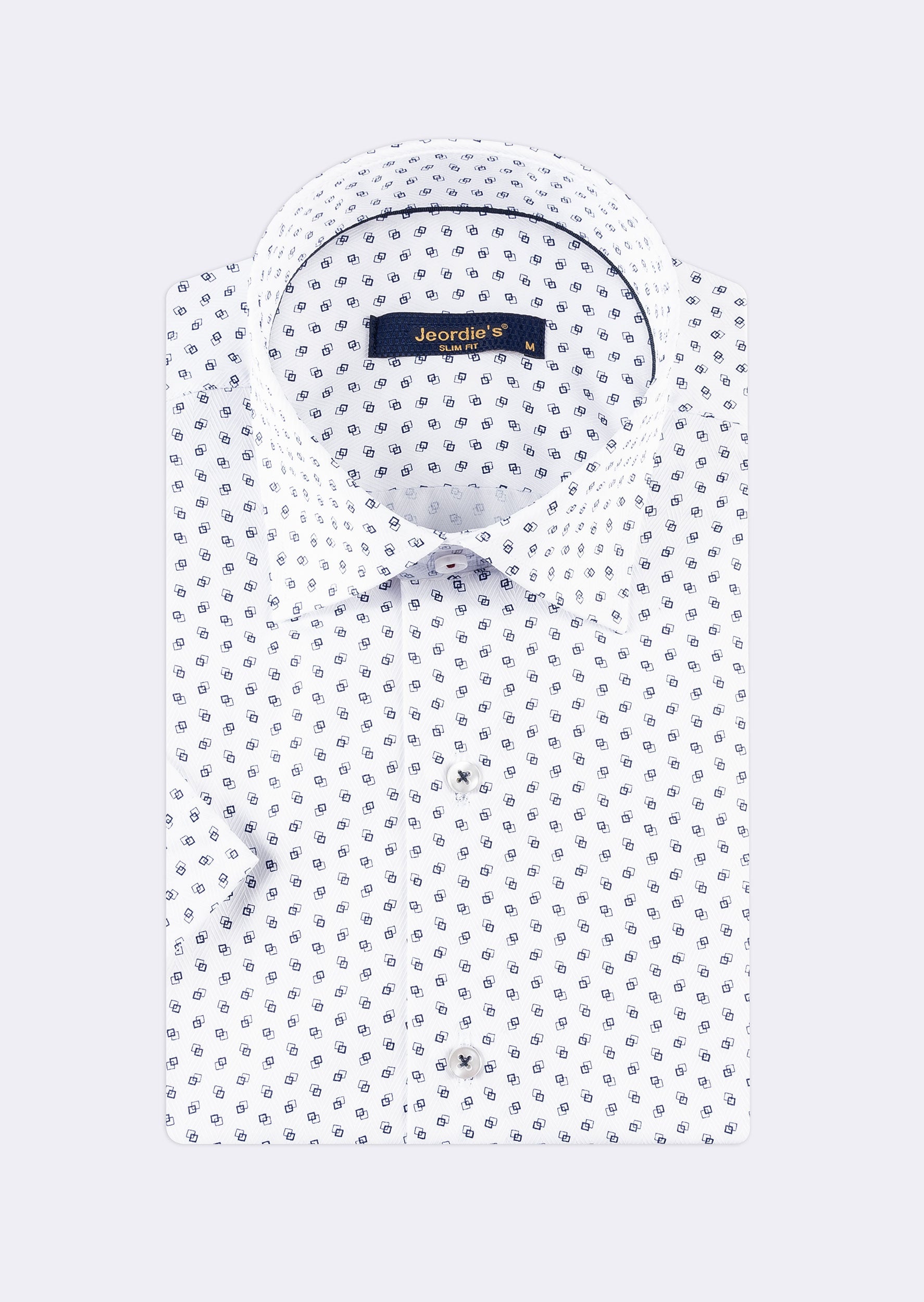 White - Navy Short Sleeve Shirt