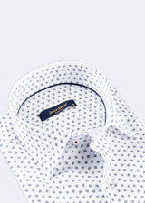 White - Navy Short Sleeve Shirt
