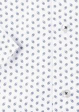 White - Navy Short Sleeve Shirt