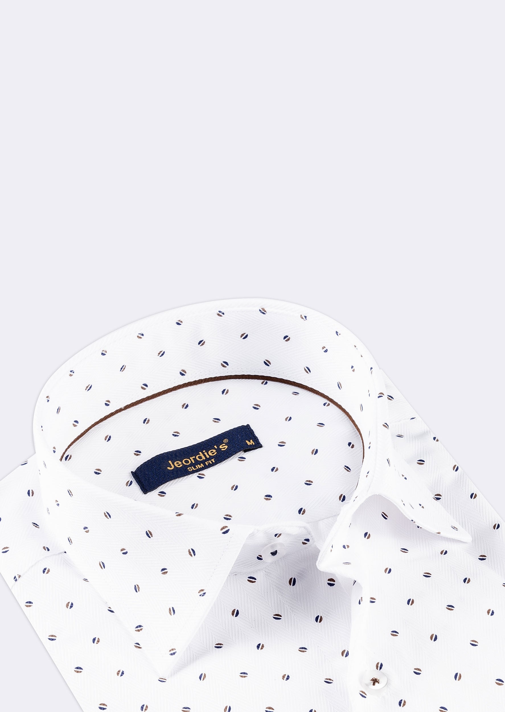 White - Brown Short Sleeve Shirt
