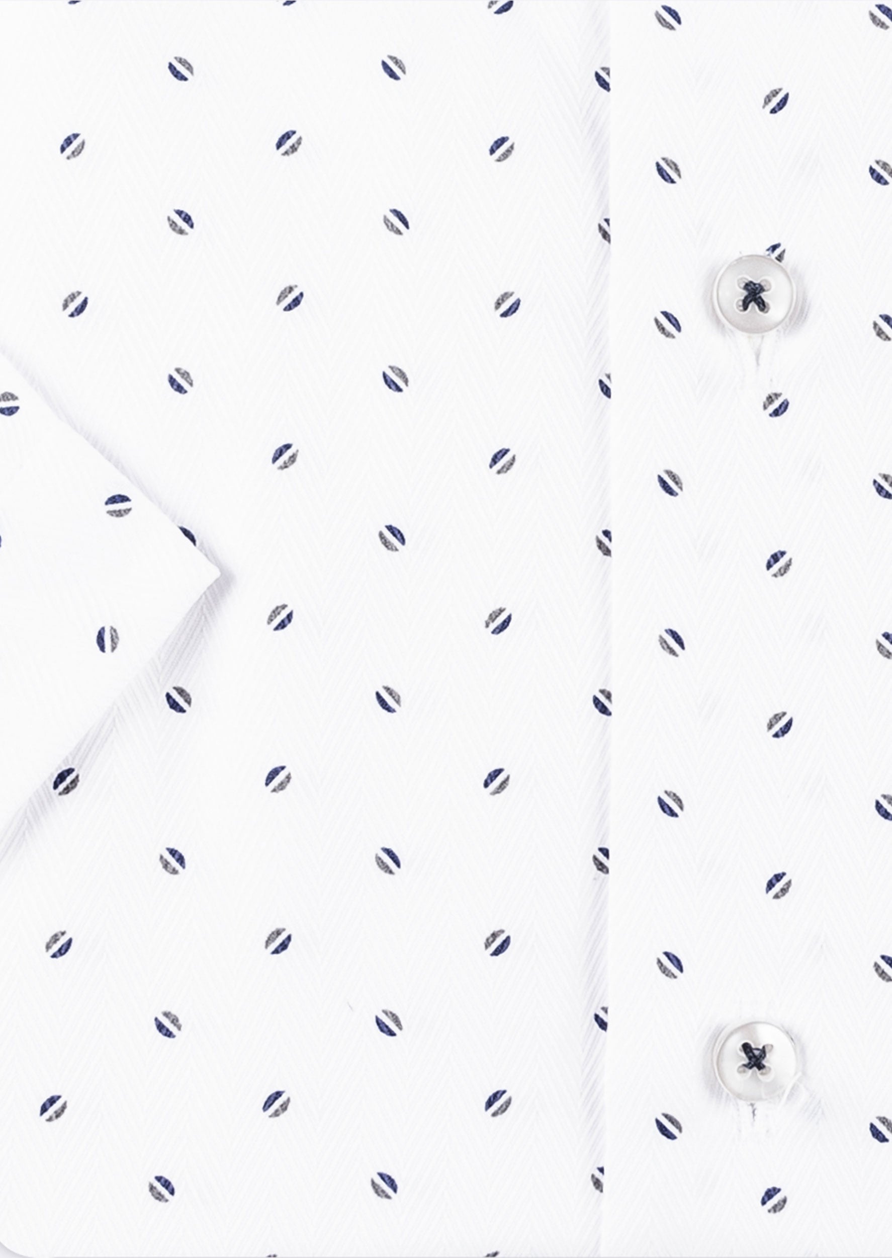 White - Navy Short Sleeve Shirt
